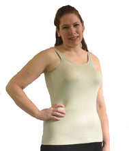 Load image into Gallery viewer, post mastectomy surgery clothing, mastectomy camisole without bra elastic without a pocketed bra but with prosthesis sewn in
