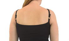Load image into Gallery viewer, Mastectomy tankini or activewear with adjustable straps and built-in breast prosthesis without elastic on sensitive skin or scars after breast cancer surgery or mastectomy surgery
